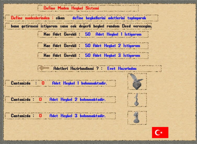 Define maden heykel sistemi